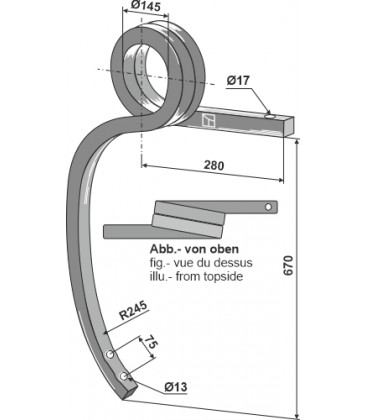 Double coil spring, right